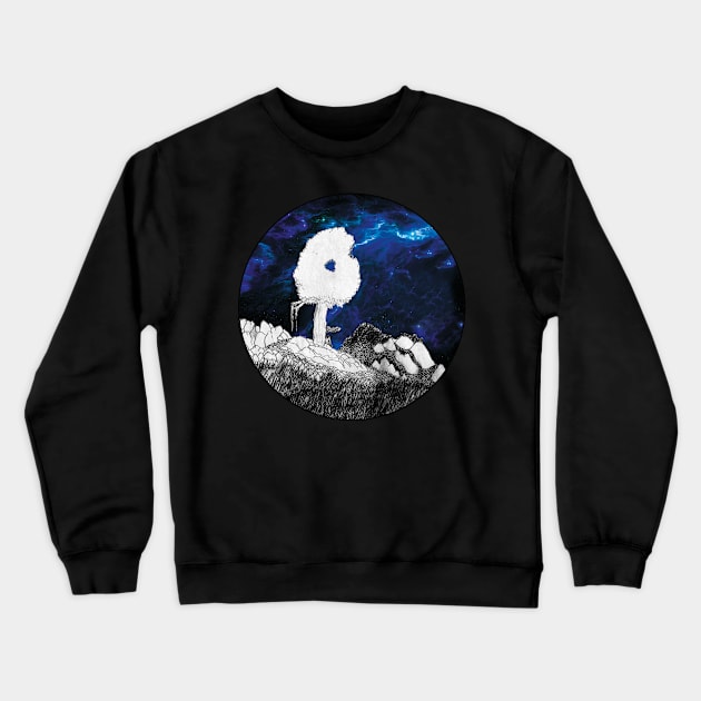 tree and space Crewneck Sweatshirt by Senjihan